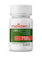 Mellow Oil 25mg Full Spectrum CBD Gelatin Capsules with 750mg Cannabidiol – 30 per bottle