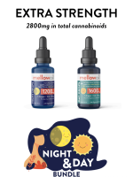 Night & Day Cannabinoid Drops EXTRA STRENGTH Bundle with CBD, CBG and CBN / 2800mg of Cannabinoids in two 30mL bottles