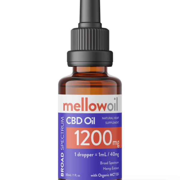 Mellow Oil Broad Spectrum CBD Oil 30ml with 1200mg Cannabidiol / 40mg CBD per mL