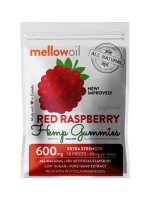 Mellow All-Natural EXTRA Strength CBD Raspberry Hemp Gummies 600mg / 10 pieces with 60mg of Pure Hemp Extract each piece
